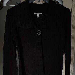 J M Collection Black Cardigan Sweater Women Size Small